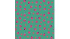 Cute Fleece Print - Ladybug, Green