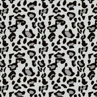 Cute Fleece Print - Leopard, Grey