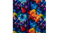 Alpenfleece Digital Print - Flowers, Multicolor
