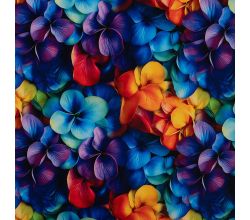 Alpenfleece Digital Print - Flowers, Multicolor