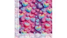 Alpenfleece Digital Print - Hearts, Pink