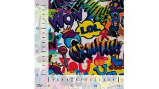 Alpenfleece Digital Print - Graffiti, Multicolor