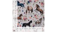 Alpenfleece Digital Print - Horses, Sand
