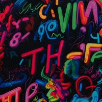 Alpenfleece Digital Print - Graffiti, Multicolor