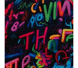 Alpenfleece Digital Print - Graffiti, Multicolor