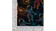Alpenfleece Digital Print - Astronaut, Black