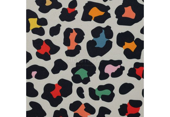 Alpenfleece Digital Print - Leopard, Sand