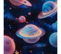 Alpenfleece Digital Print - Space, Navy