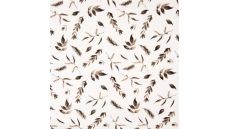 Nicky Velour Print - Leaves, Taupe
