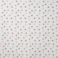 Nicky Velours Print - Paws, Off White