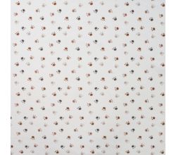 Nicky Velours Print - Paws, Off White
