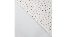 Nicky Velours Print - Paws, Off White