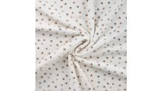 Nicky Velours Print - Paws, Off White
