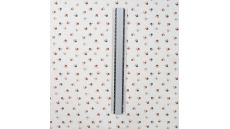 Nicky Velours Print - Paws, Off White