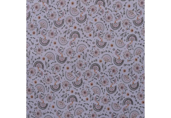 Happy Fleece Print - Flowers, Lilac