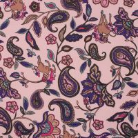 Happy Fleece Print - Paisley, Dusty Pink
