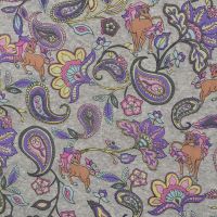 Happy Fleece Print - Paisley, White