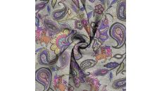 Happy Fleece Print - Paisley, White