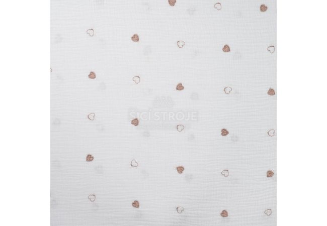Bambino Embroidery Bronze - Hearts, Bronze