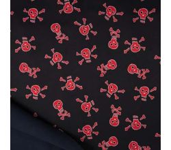 Soft Shell Print - Skulls, Dark Red