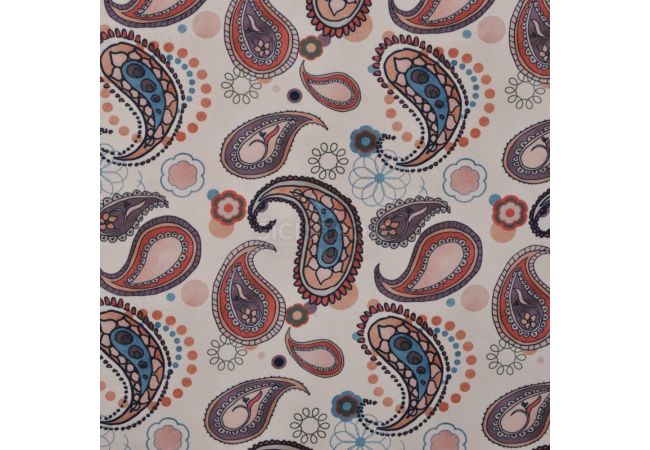 Soft Shell Digital Print - Paisley, Off White