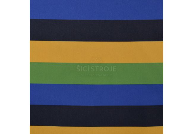 Soft Shell Digital Print - Stripe, Navy/Green/Ochre