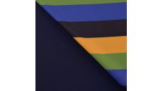 Soft Shell Digital Print - Stripe, Navy/Green/Ochre
