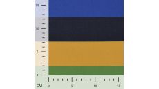 Soft Shell Digital Print - Stripe, Navy/Green/Ochre