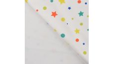 Soft Shell Digital Print - Stars & Dots, White