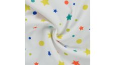 Soft Shell Digital Print - Stars & Dots, White