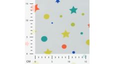 Soft Shell Digital Print - Stars & Dots, White