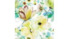 French Terry Digital - Flowers, Lime