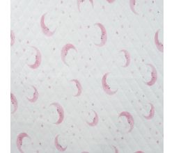 Diamond Digital Print - Moons & Stars, Baby Rose