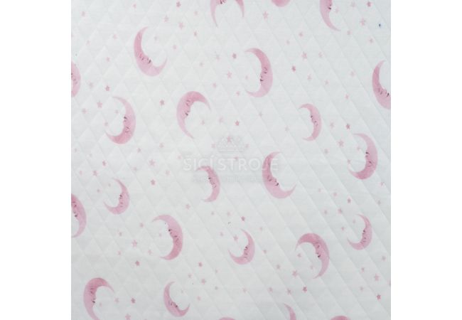 Diamond Digital Print - Moons & Stars, Baby Rose