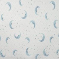 Diamond Digital Print - Moons & Stars, Baby Blue