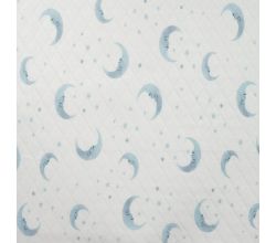 Diamond Digital Print - Moons & Stars, Baby Blue