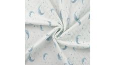 Diamond Digital Print - Moons & Stars, Baby Blue