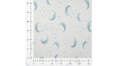 Diamond Digital Print - Moons & Stars, Baby Blue