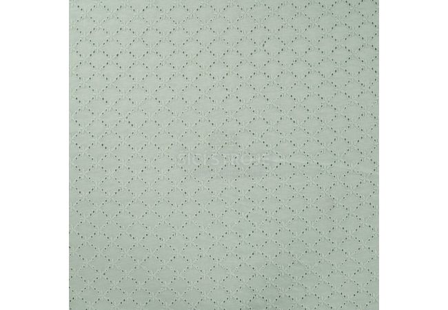 Cotton Jersey Embroidery - Dark Dusty Mint