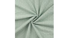 Cotton Jersey Embroidery - Dark Dusty Mint