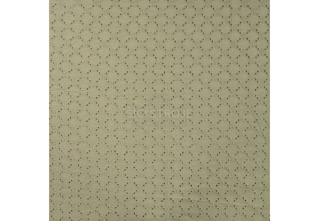 Cotton Jersey Embroidery - Khaki