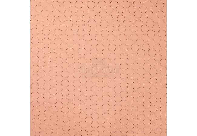 Cotton Jersey Embroidery - Dusty Salmon
