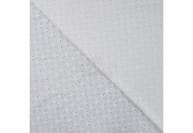 Cotton Jersey Embroidery - Off White