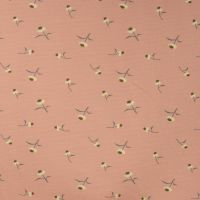Cutie Waffle Print - Daisies, Dusty Salmon