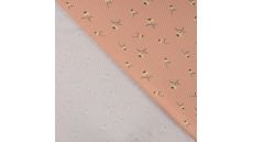 Cutie Waffle Print - Daisies, Dusty Salmon