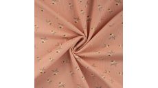 Cutie Waffle Print - Daisies, Dusty Salmon