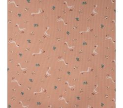 Cutie Waffle Print - Goose, Dusty Salmon