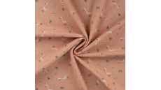 Cutie Waffle Print - Goose, Dusty Salmon