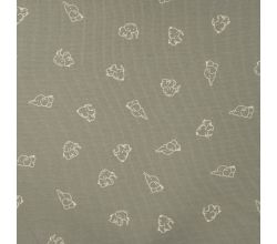 Cutie Waffle Print - Elephants, Khaki