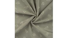 Cutie Waffle Print - Elephants, Khaki